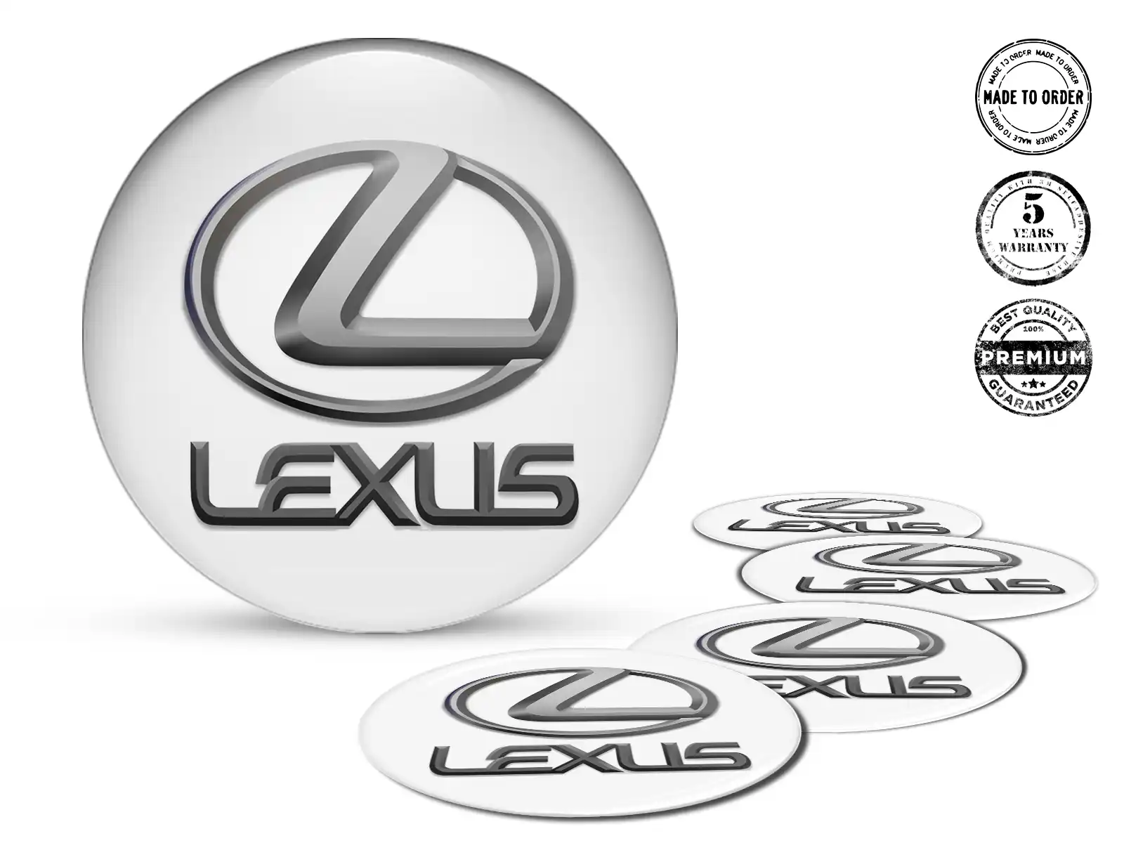 Lexus Calcomanía de Aro Logo Pegatinas de Resina Premium